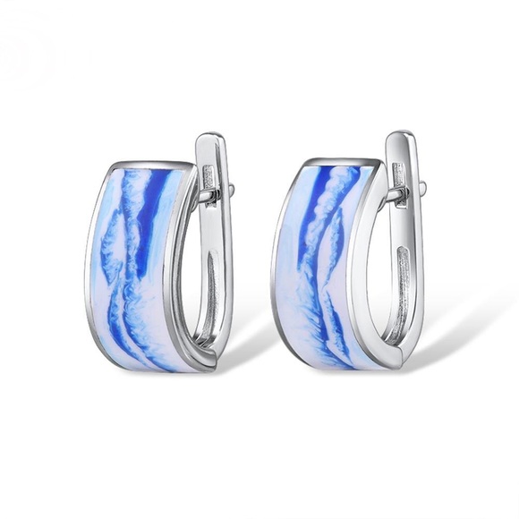 Waterwave Earrings - Picture 2 of 4